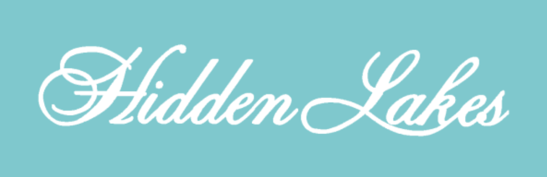 The image displays the text "Hidden Lakes" in a cursive, elegant font.