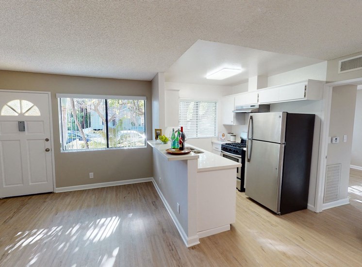 Mentone Avenue Apartments | Los Angeles, CA | Kitchen & Entryway