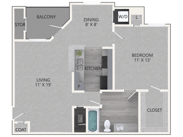 1 BEDROOM Image