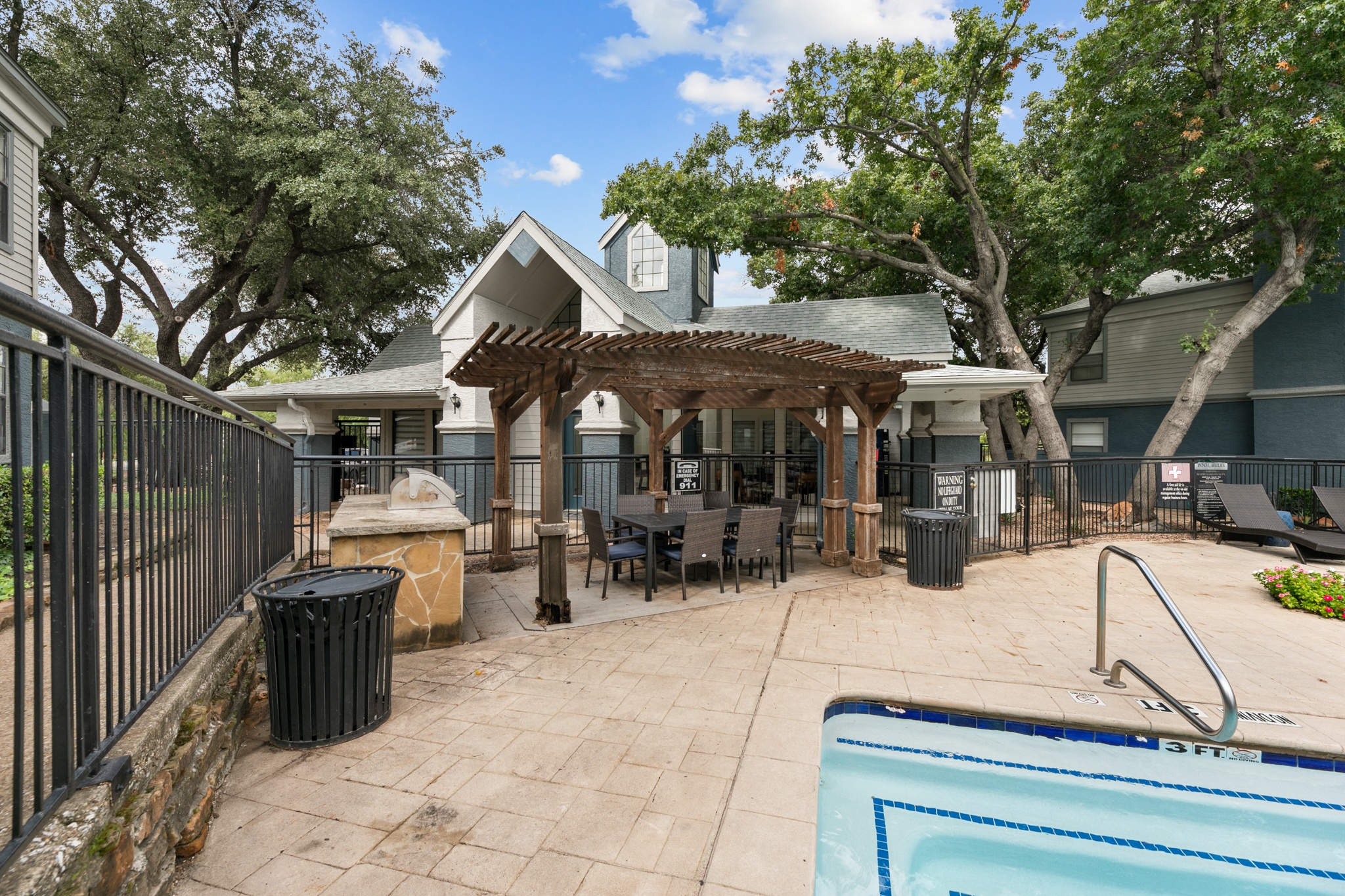 Poolside Relacing Chairs at 5636 Apartment Homes, Dallas, TX 75254