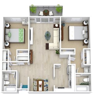 2 Bedroom 2 Bathroom