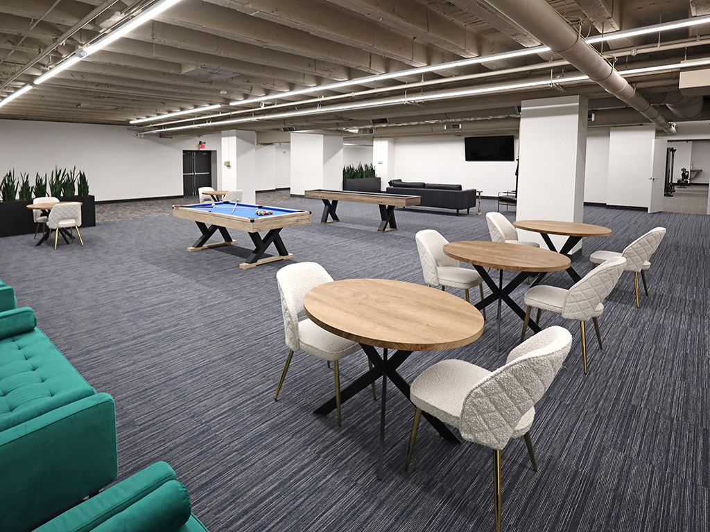 New On-Site Community Room at The Residences at 668 Apartments, Cleveland OH 44114