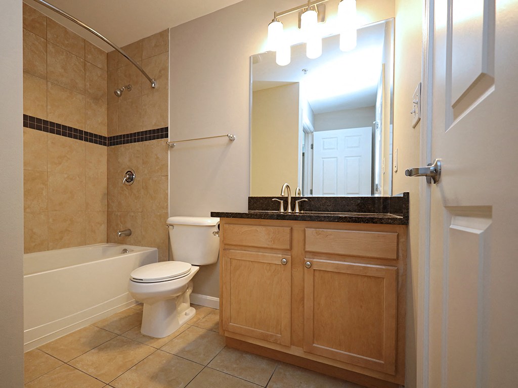Bathroom at The Residences at 668 Apartments, Cleveland OH 44114