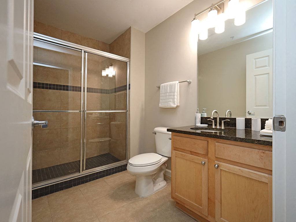 Bathroom at The Residences at 668 Apartments, Cleveland OH 44114