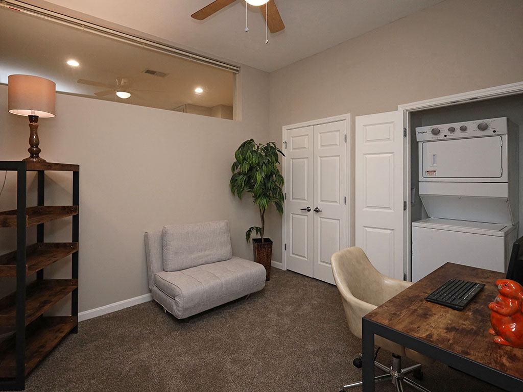 Bedroom at The Residences at 668 Apartments, Cleveland OH 44114