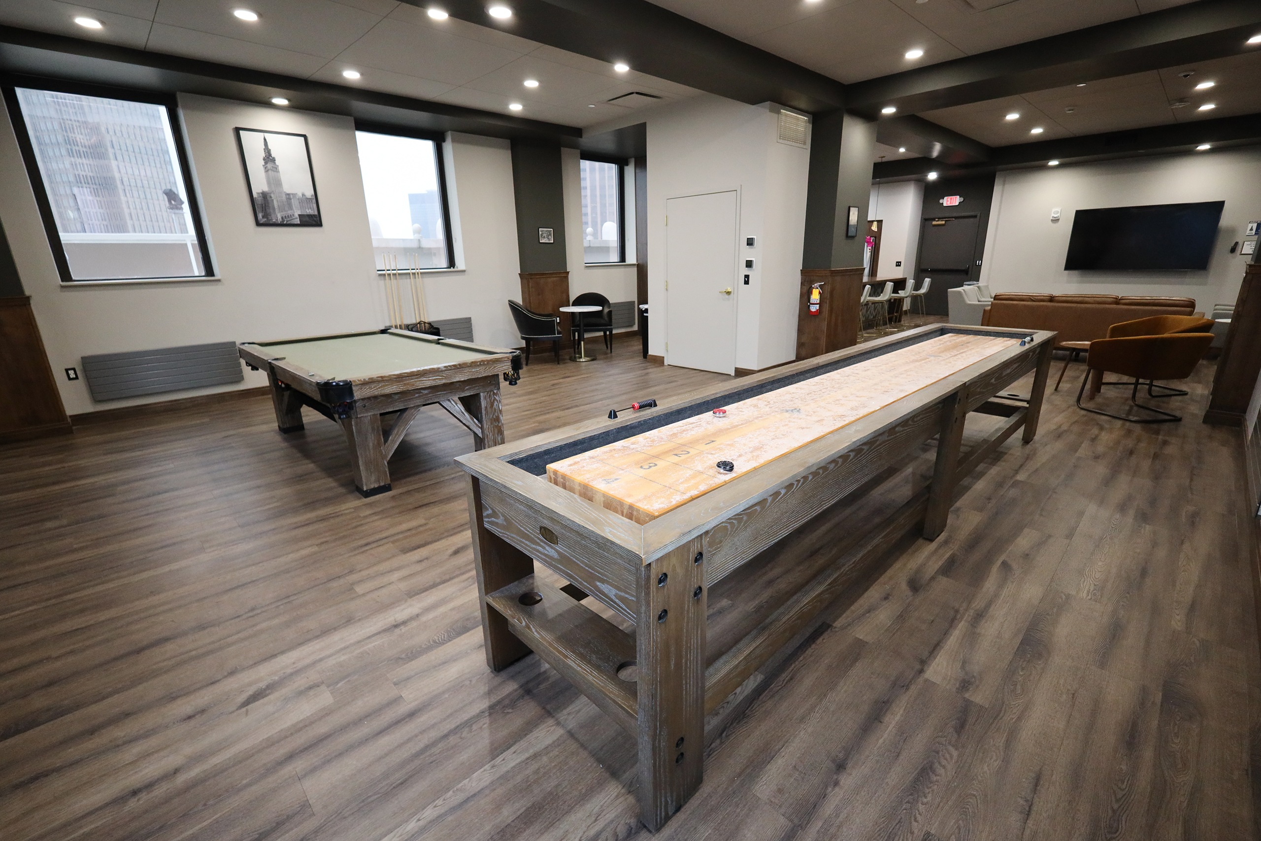 Community Lounge at The Terminal Tower Residences Apartments, Ohio, 44113