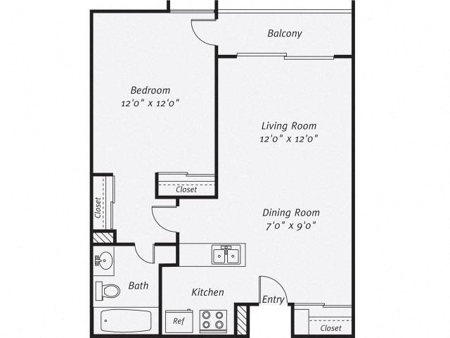 Floor plan layout diagram for A1 (Premium)
