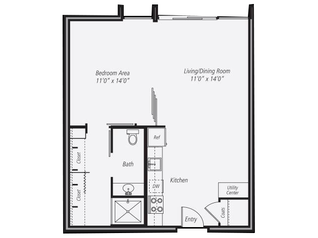 Floor plan layout diagram for A2 (Premium)