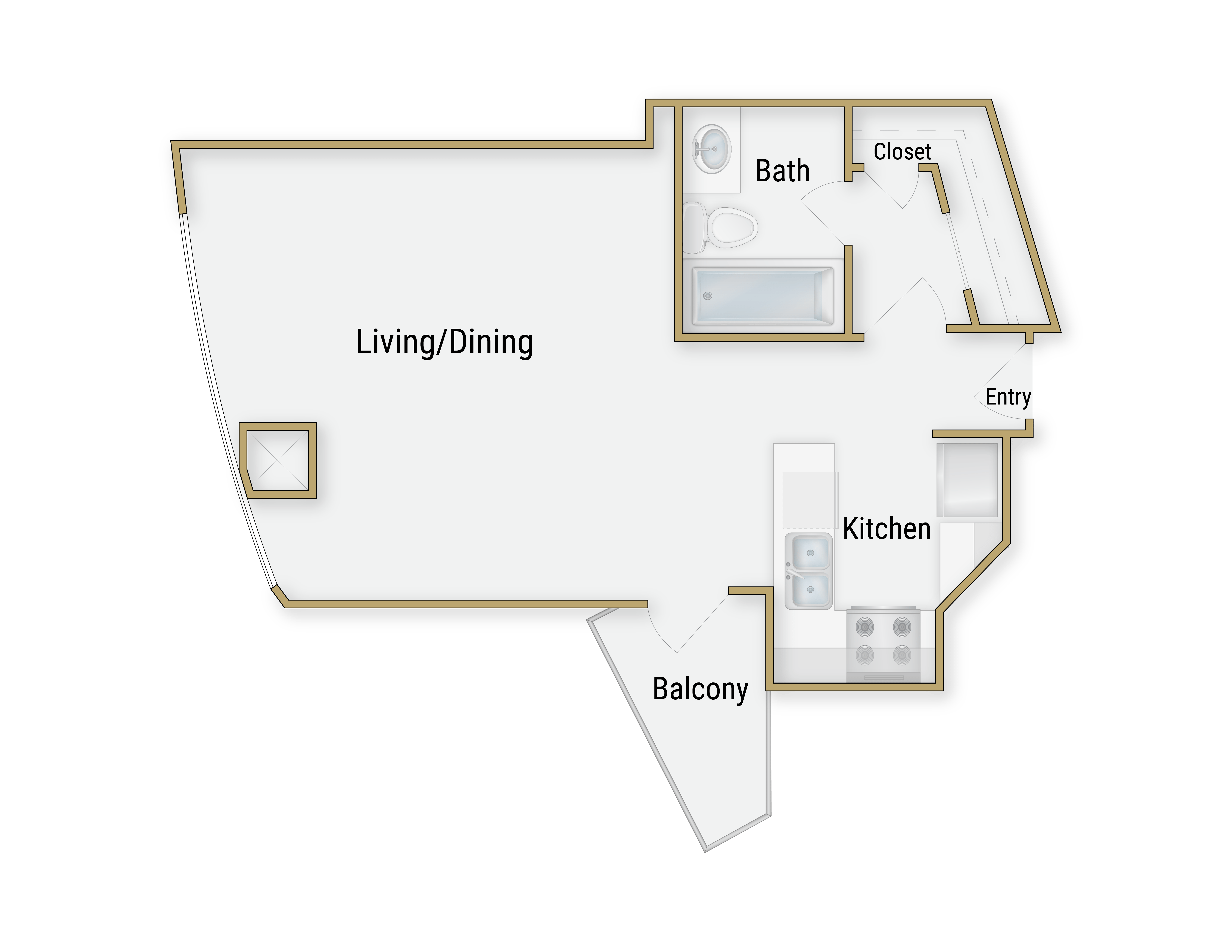 Floor plan layout diagram for Marina