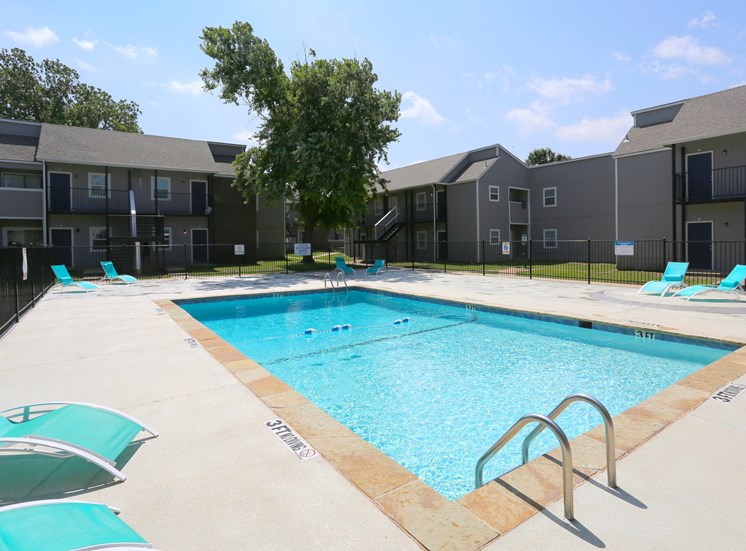 Community swimming pool at the residences at lakeshore apartments in oklahoma city ok