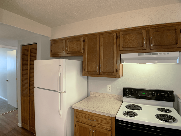 kitchen with cabinets and appliances