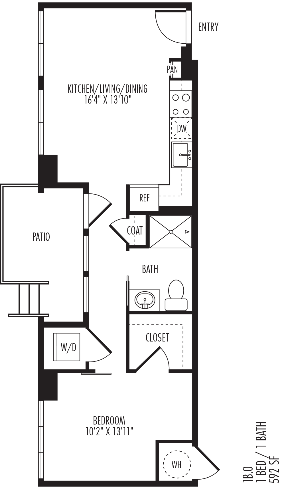 1B floor plan