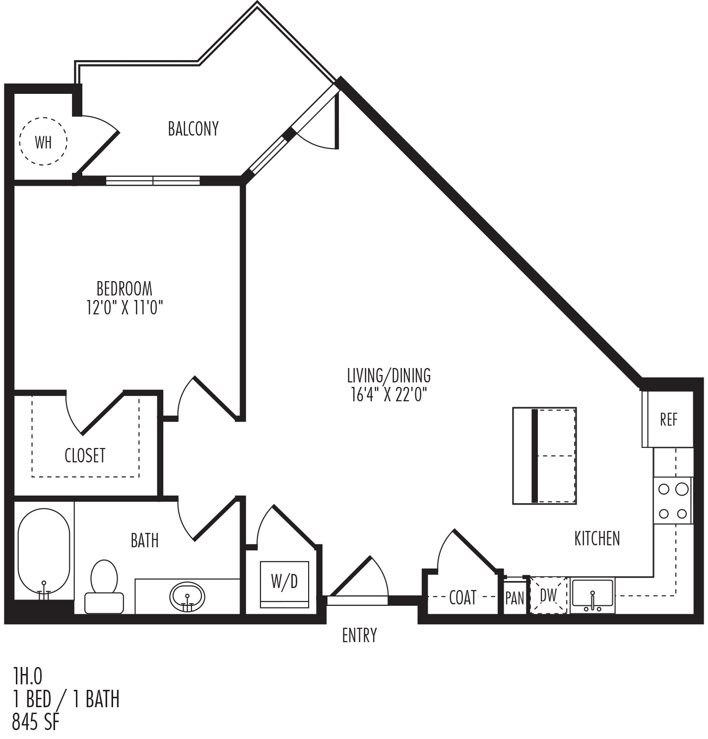 1H floor plan