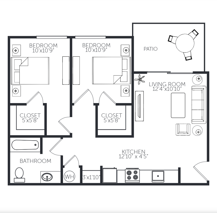 Claxter Crossing 2 bedroom 1 bath