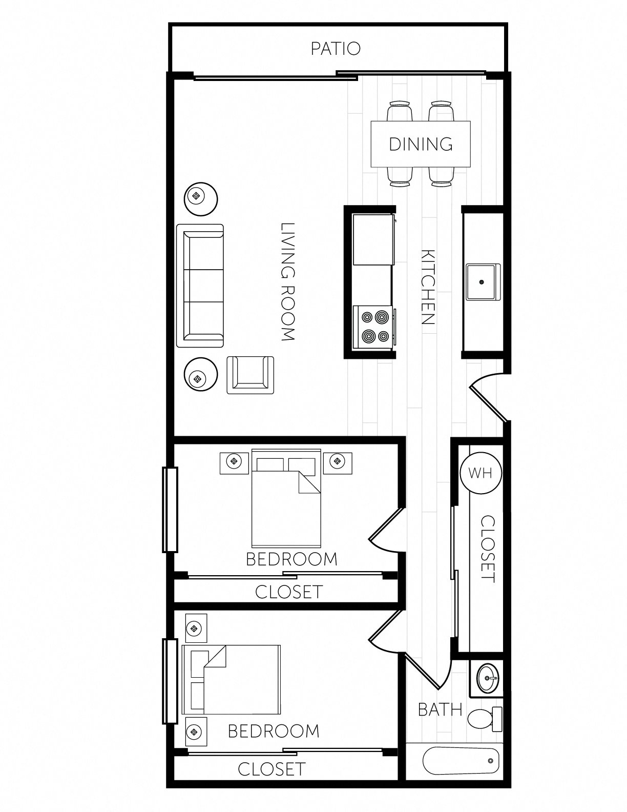 Two Bedroom floor plan