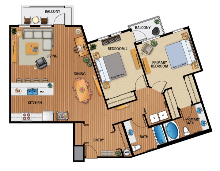 Floor plan layout diagram for Bend