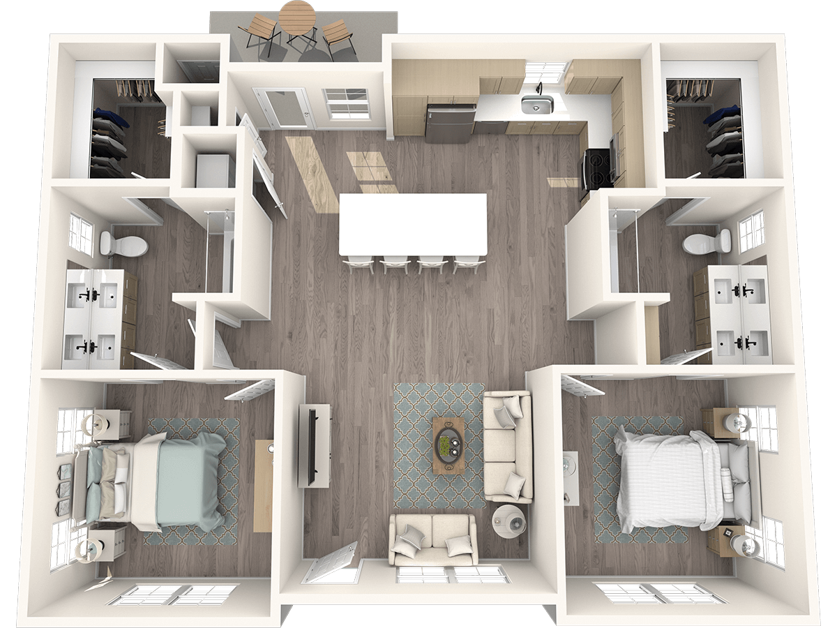 Solace Apartments E1 Cottage Floor Plan