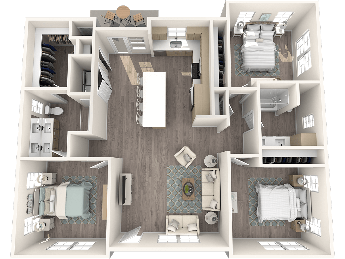 Solace Apartments F1 Floor Plan