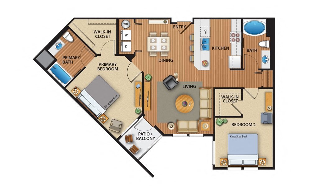 Floor plan layout diagram for River
