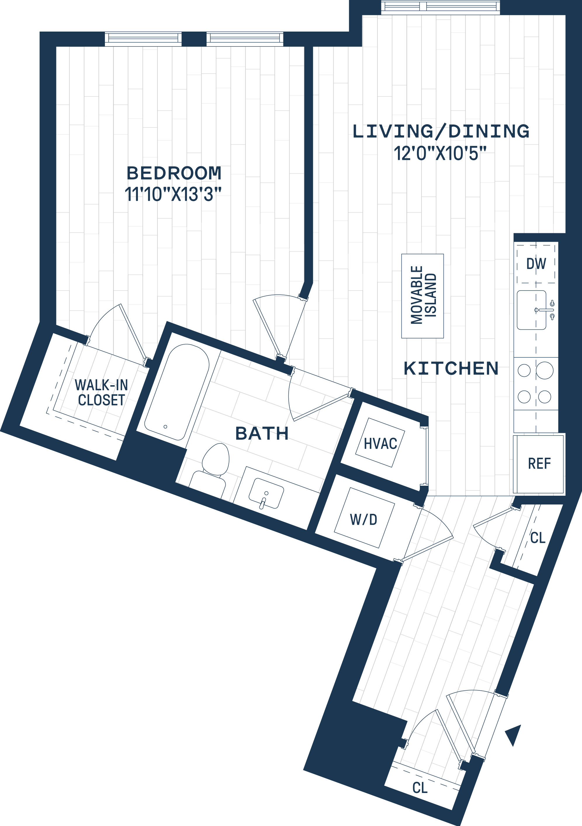 The Six Apartments in Hyattsville, Maryland A2 Floor Plan