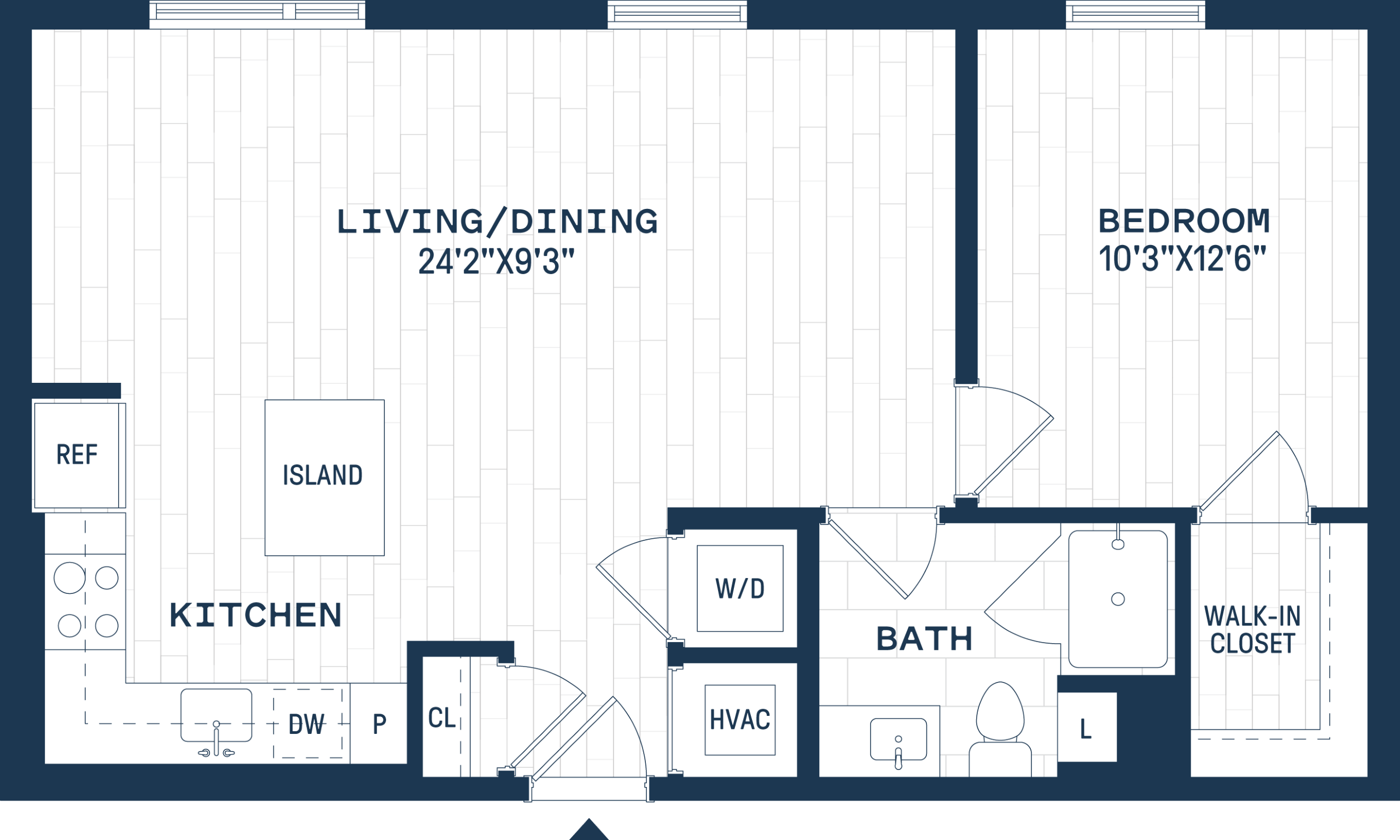 The Six Apartments in Hyattsville, Maryland A3 Floor Plan