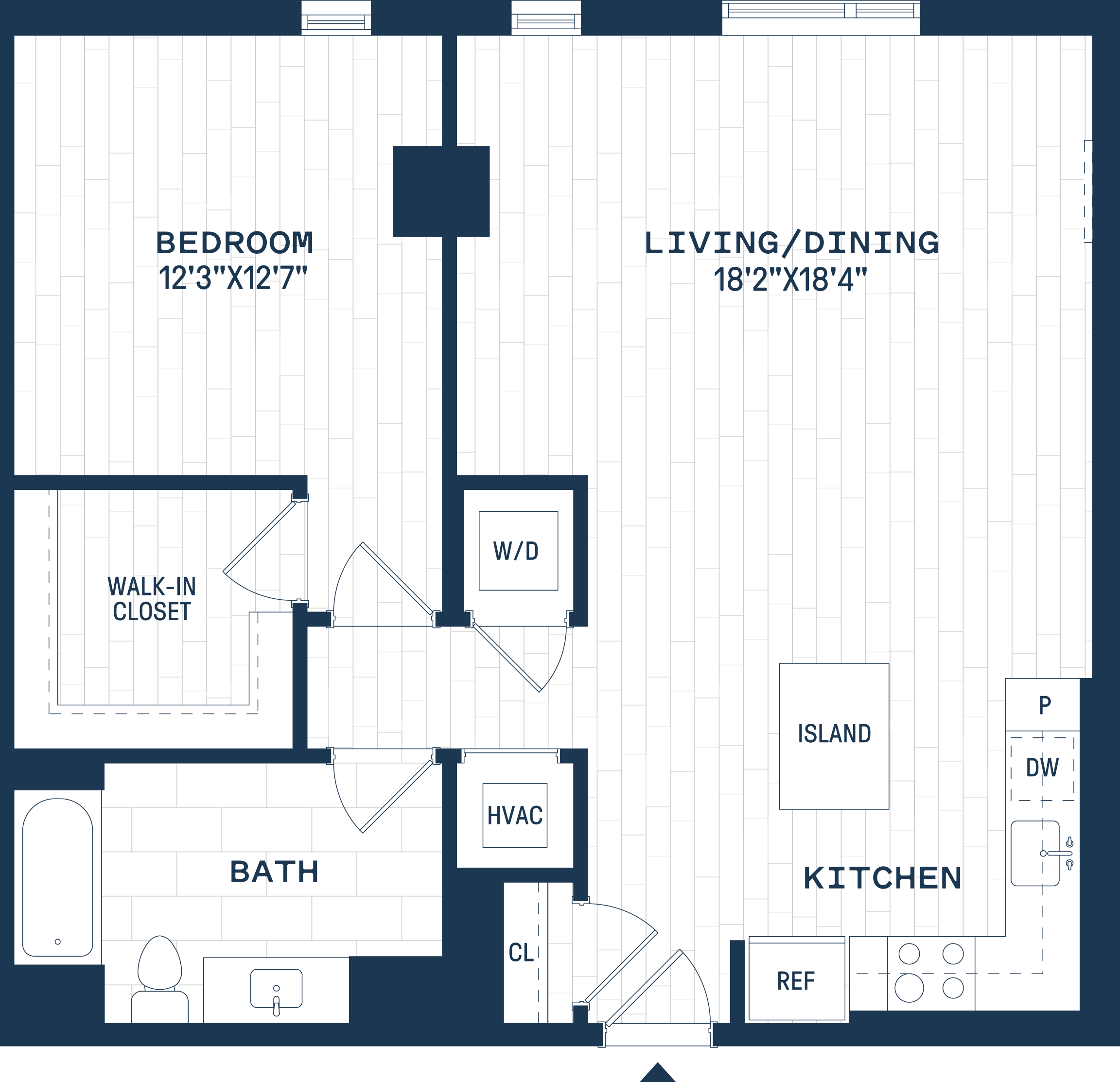 The Six Apartments in Hyattsville, Maryland A5 Floor Plan