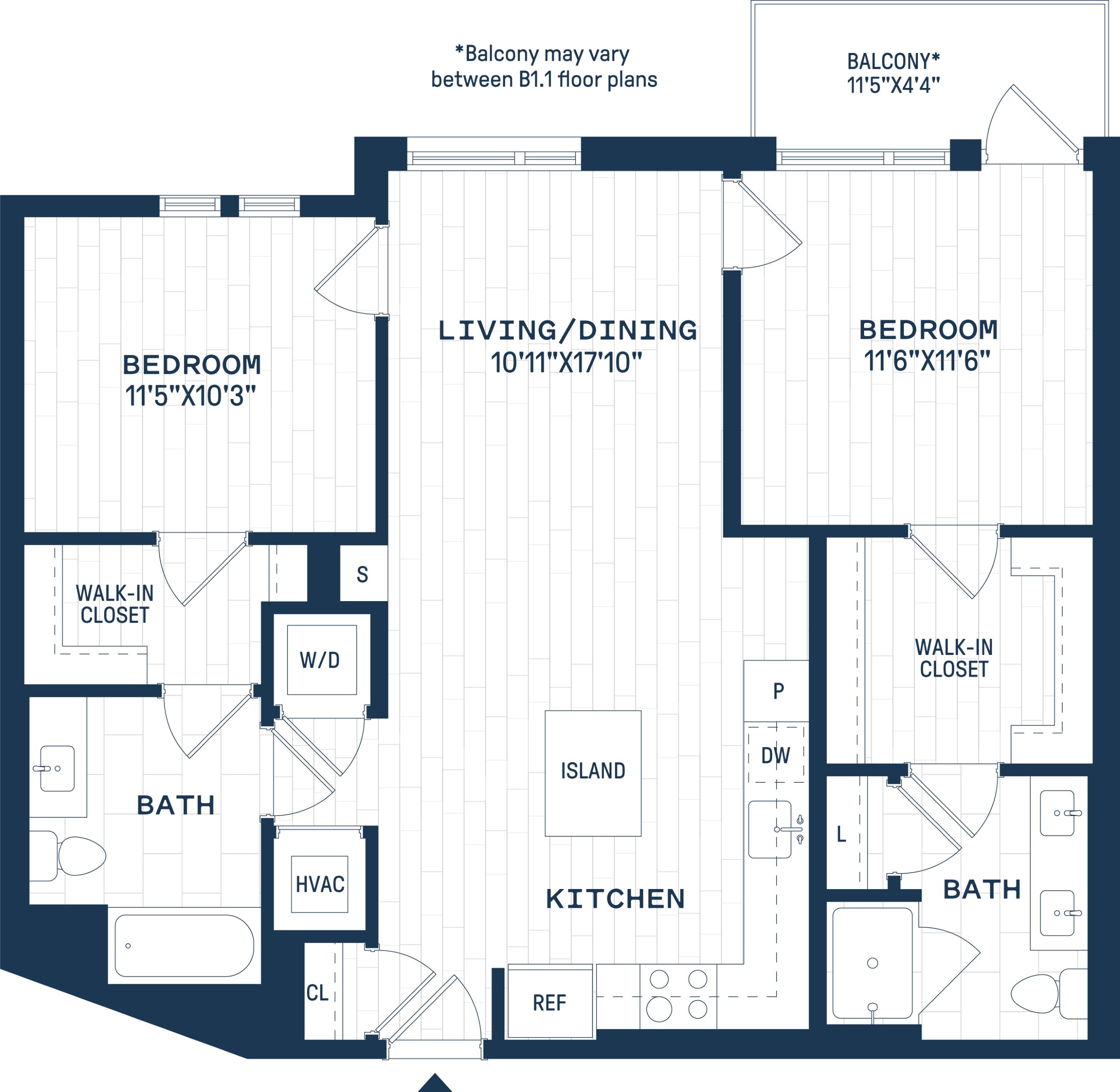 The Six Apartments in Hyattsville, Maryland B1.1 Floor Plan