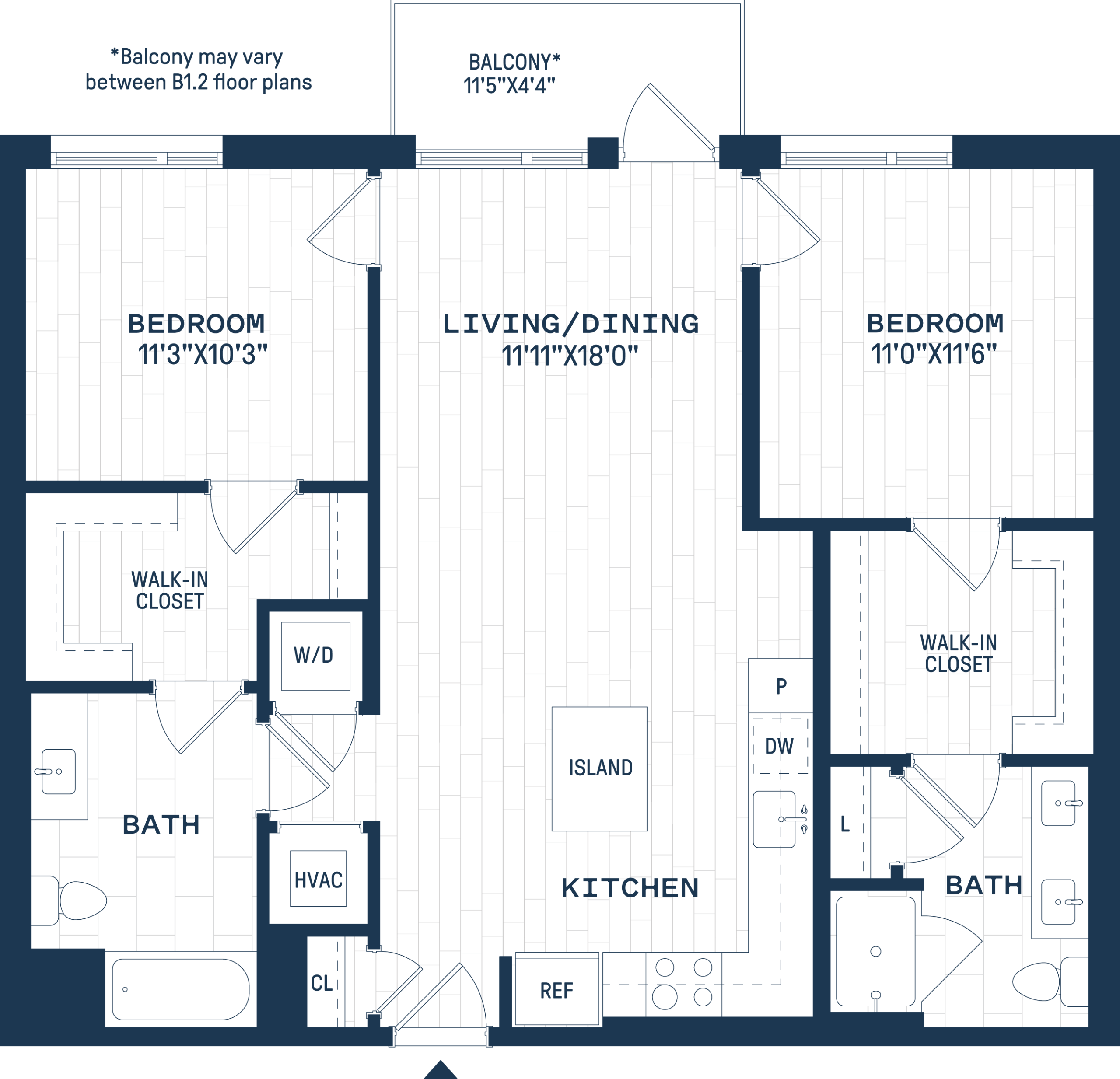 The Six Apartments in Hyattsville, Maryland B1.2 Floor Plan