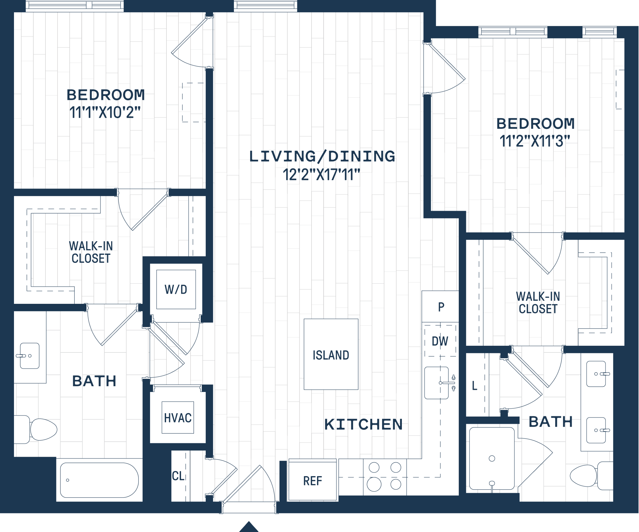 The Six Apartments in Hyattsville, Maryland B1 Floor Plan