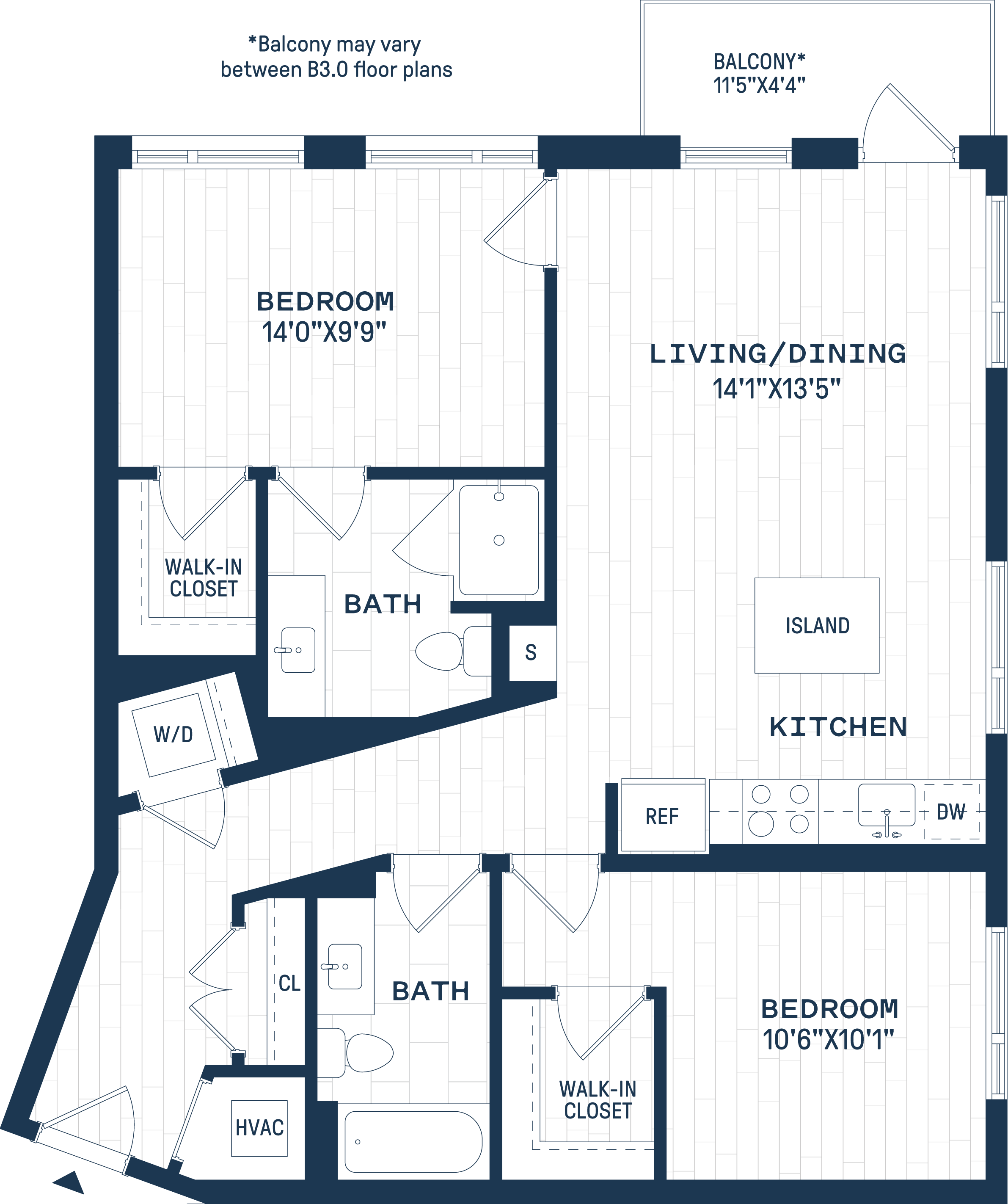 The Six Apartments in Hyattsville, Maryland B3 Floor Plan