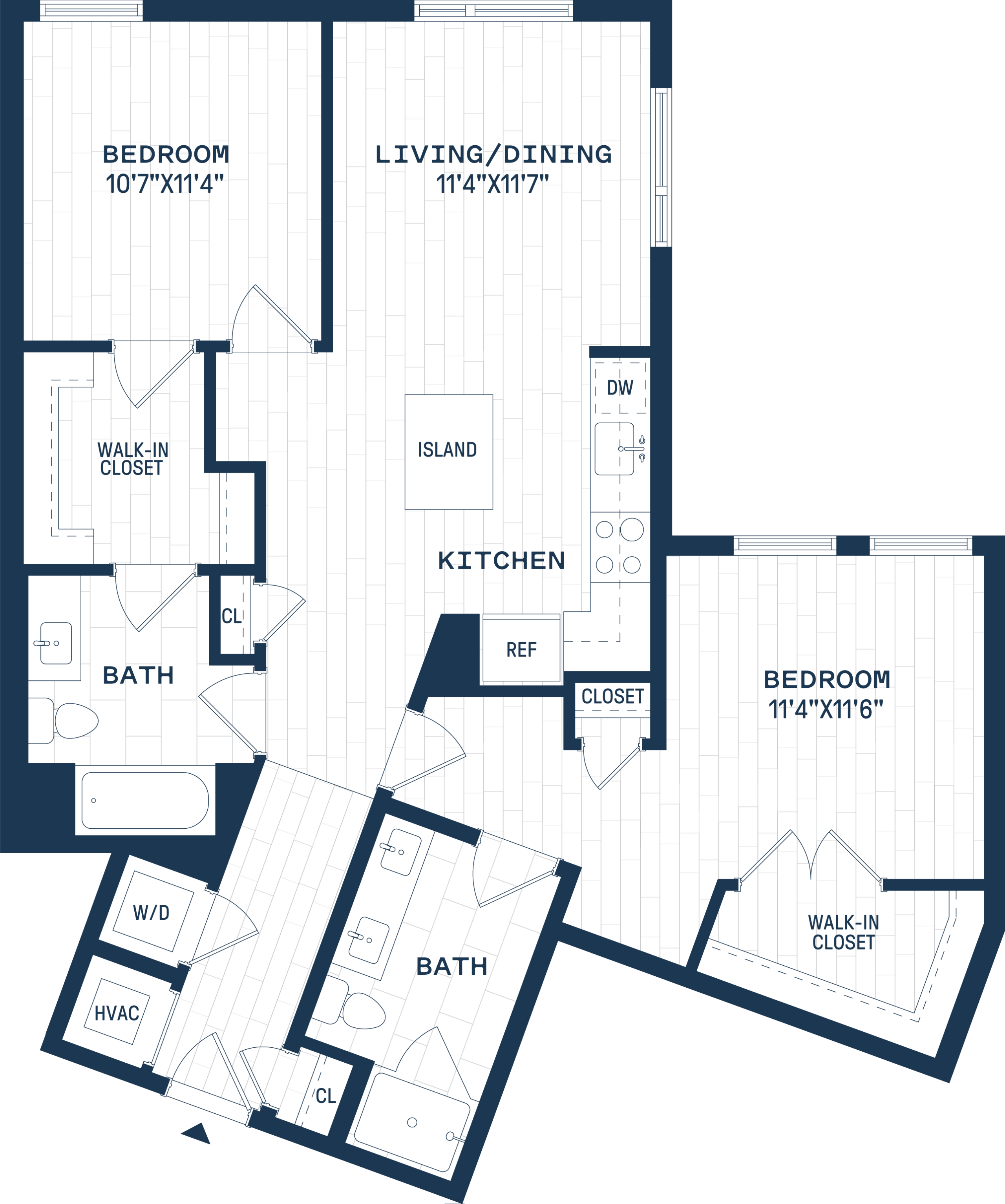 The Six Apartments in Hyattsville, Maryland B4 Floor Plan