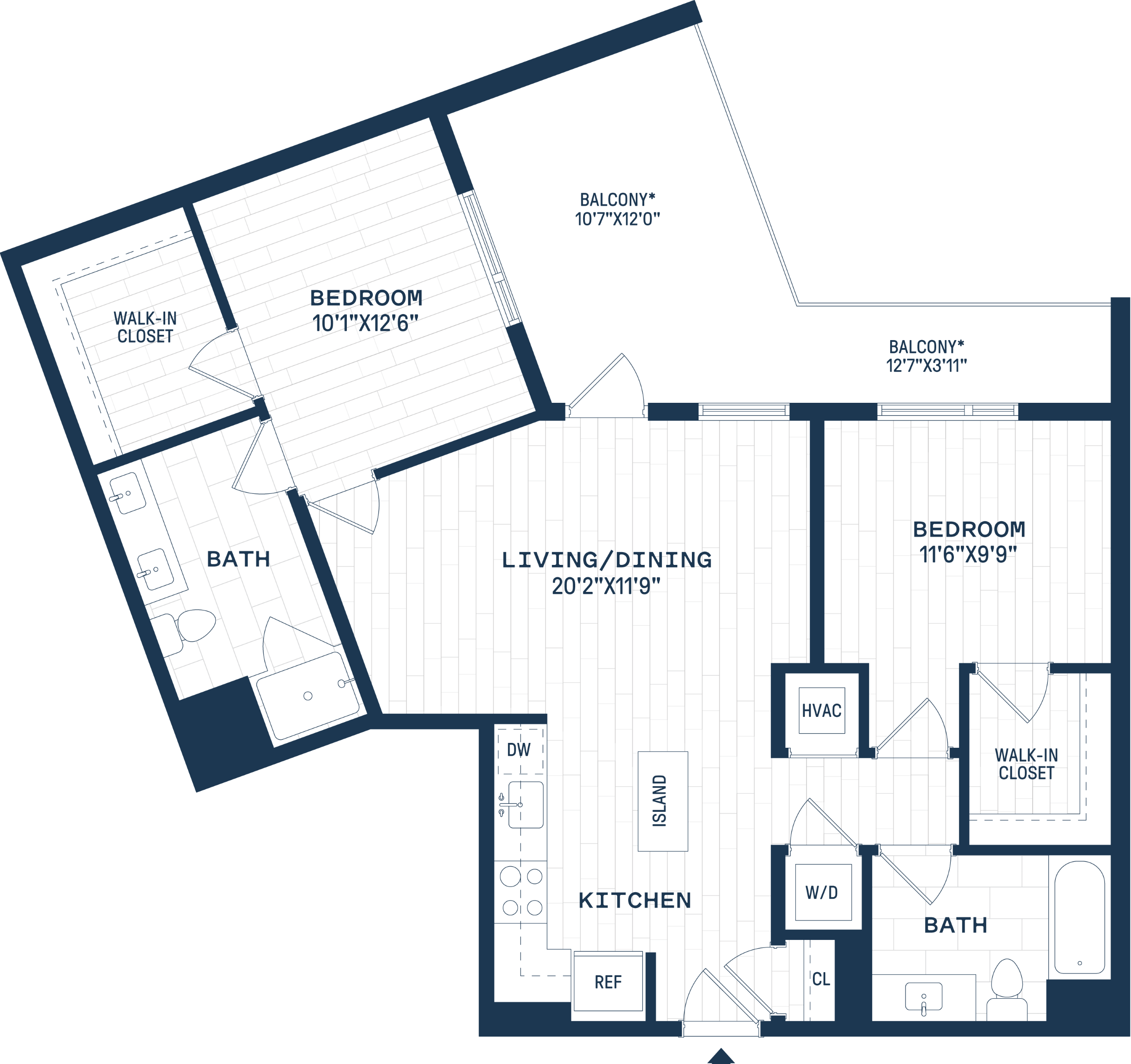 The Six Apartments in Hyattsville, Maryland B5 Floor Plan