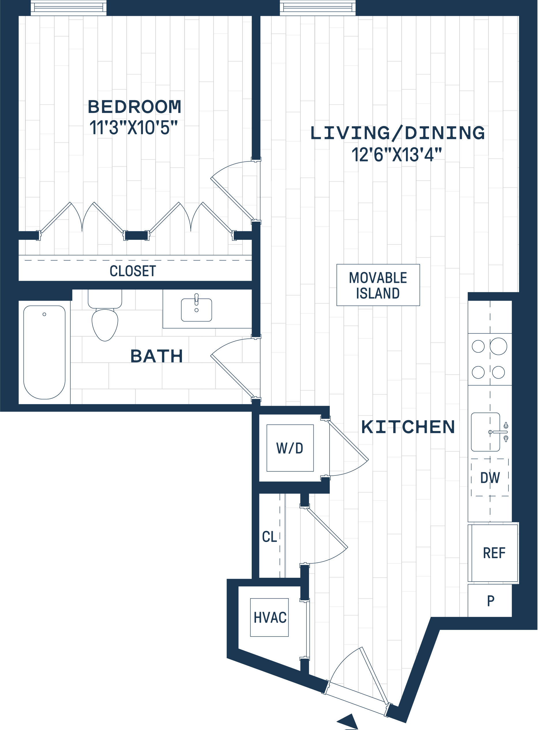 The Six Apartments in Hyattsville, Maryland J3 Floor Plan