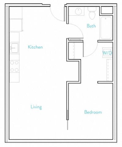 1 Bedroom A floor plan