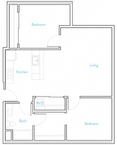 2 Bedroom A floor plan