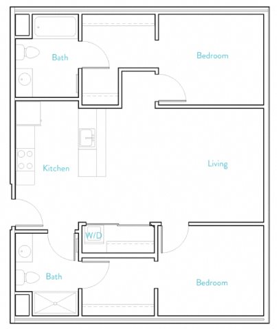 2 Bedroom B floor plan