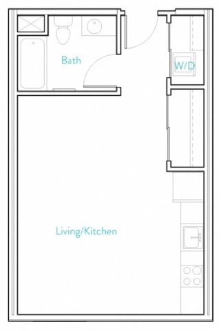Studio A floor plan