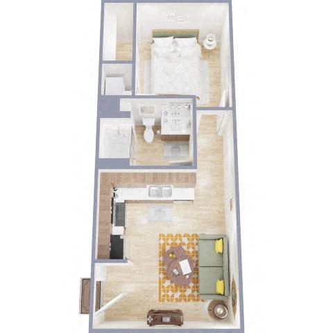 1BM floor plan