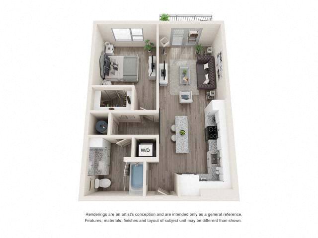 One-Bedroom (A2) floor plan