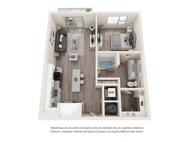 One-Bedroom (A3) floor plan