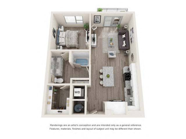 One-Bedroom (A4) floor plan