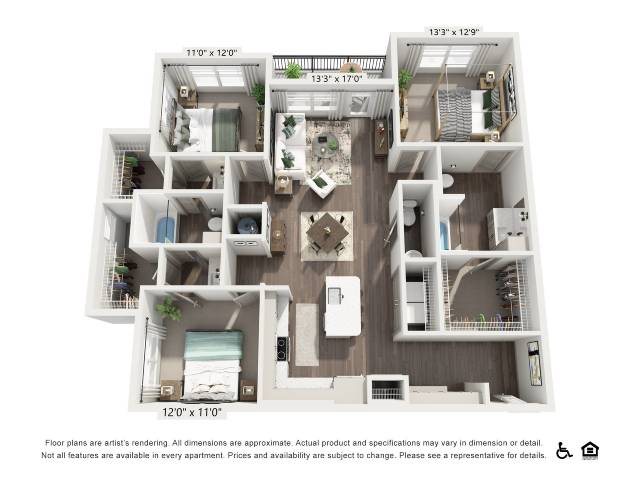 Three-Bedroom Apartment (C3) floor plan