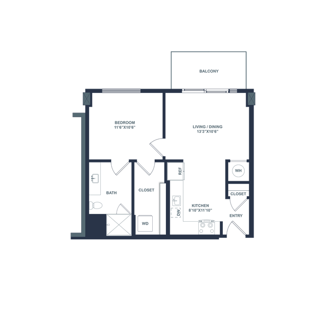 Floor plan layout diagram for A1