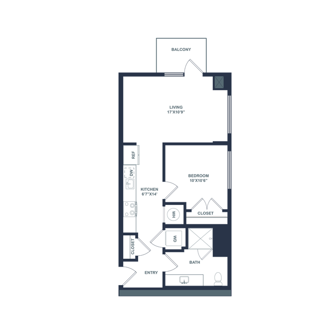 Floor plan layout diagram for A2