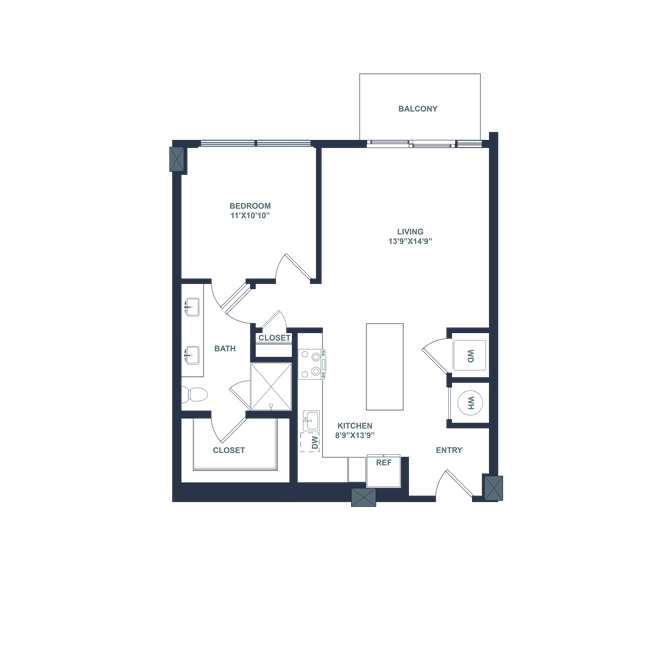 Floor plan layout diagram for A4