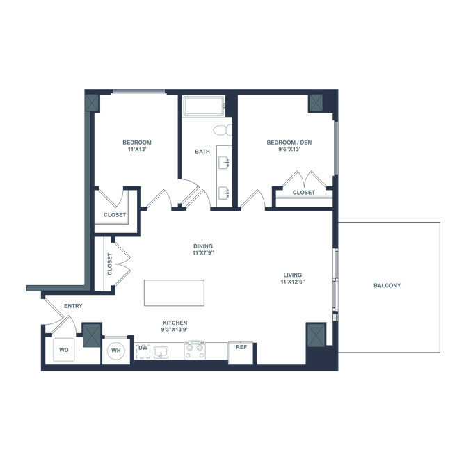 Floor plan layout diagram for B1