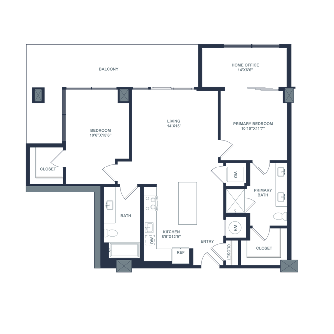 Floor plan layout diagram for B3