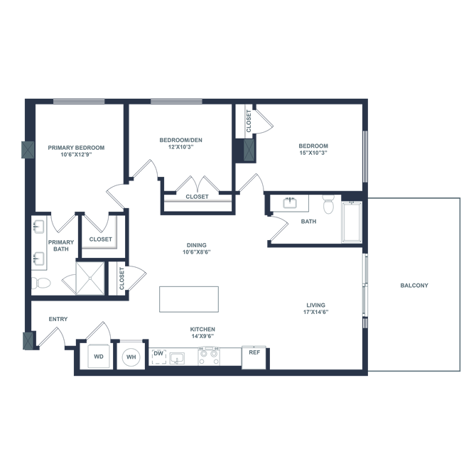Floor plan layout diagram for C2