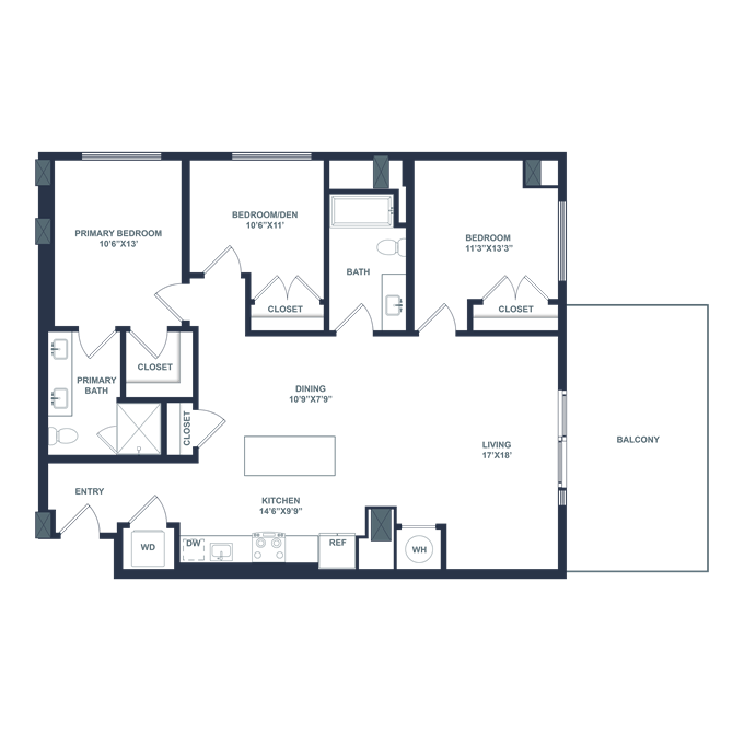 Floor plan layout diagram for C3