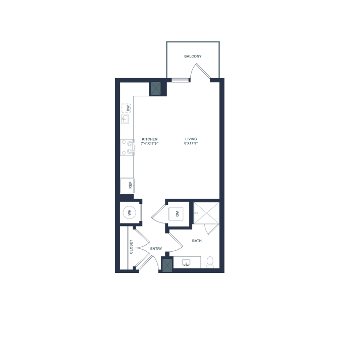 Floor plan layout diagram for A01